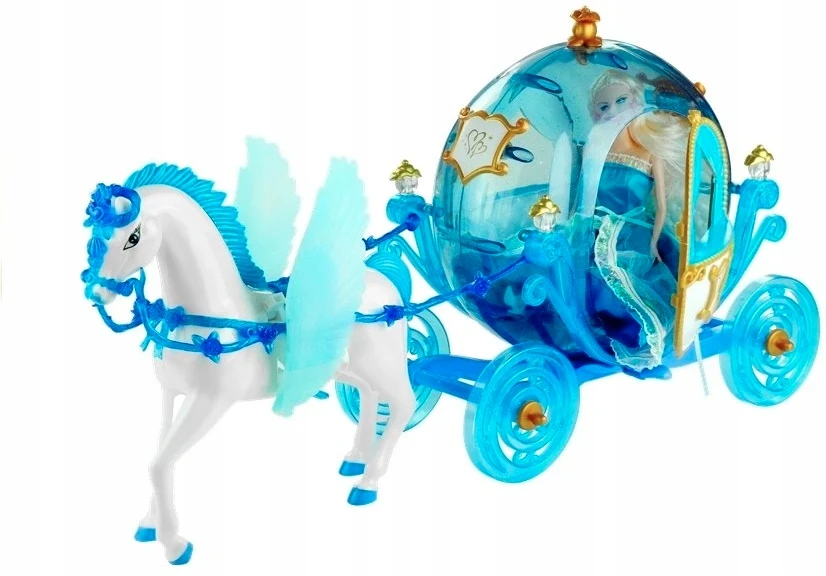 Lean Toys Lėlė su Karieta ir Arklio Komplektu