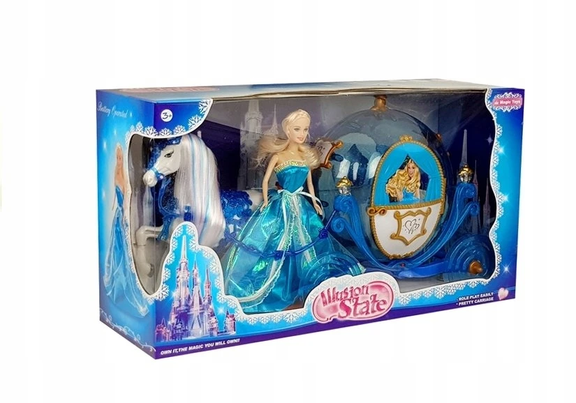 Lean Toys Lėlė su Karieta ir Arklio Komplektu