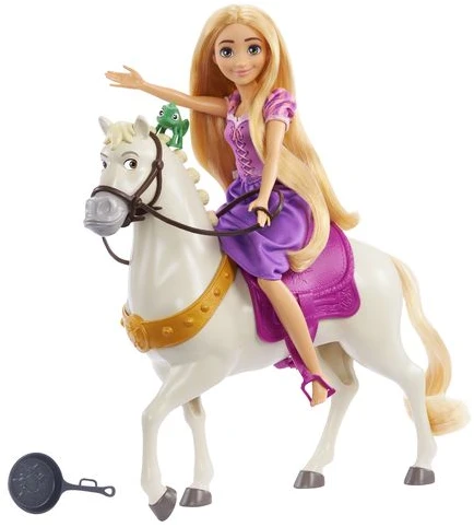 DISNEY PRINCESS Lėlės Auksaplaukės ir žirgo rinkinys