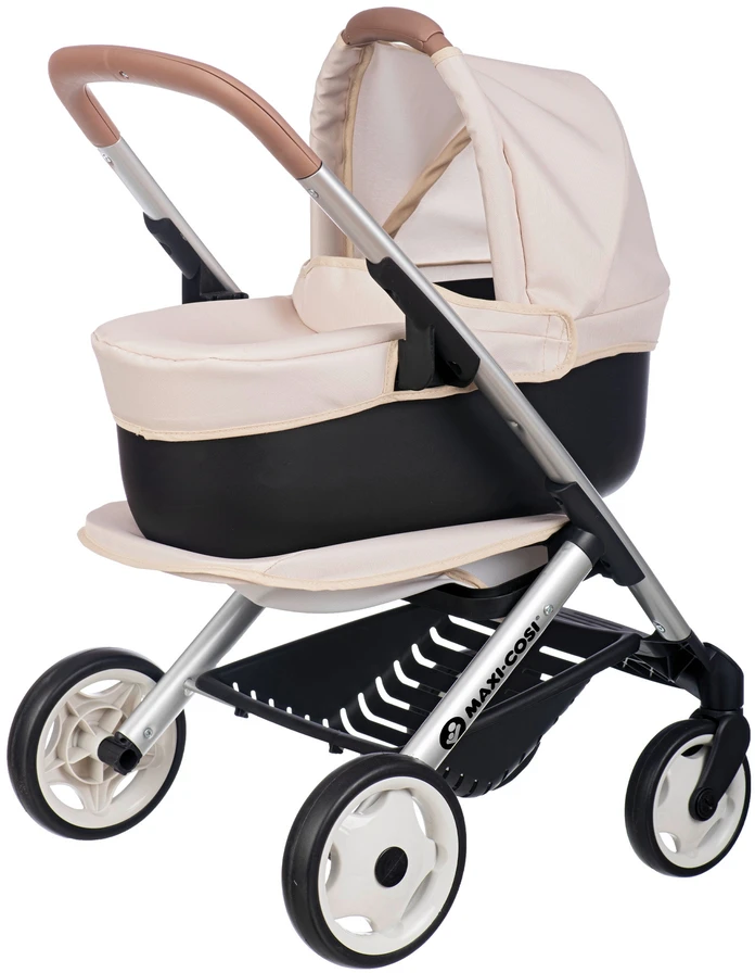 Vežimėlis lėlėms 3in1 Smoby Maxi-Cosi smėlio spalvos