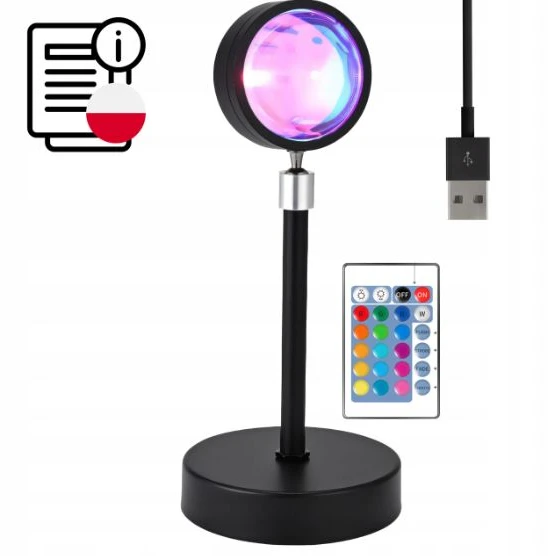 LEMPAS LEMPAS PROJEKTORIUS SAULĖLYDŽIO SAULĖS IMITACIJA + RGB NUOTOLINIO KONTROLĖ
