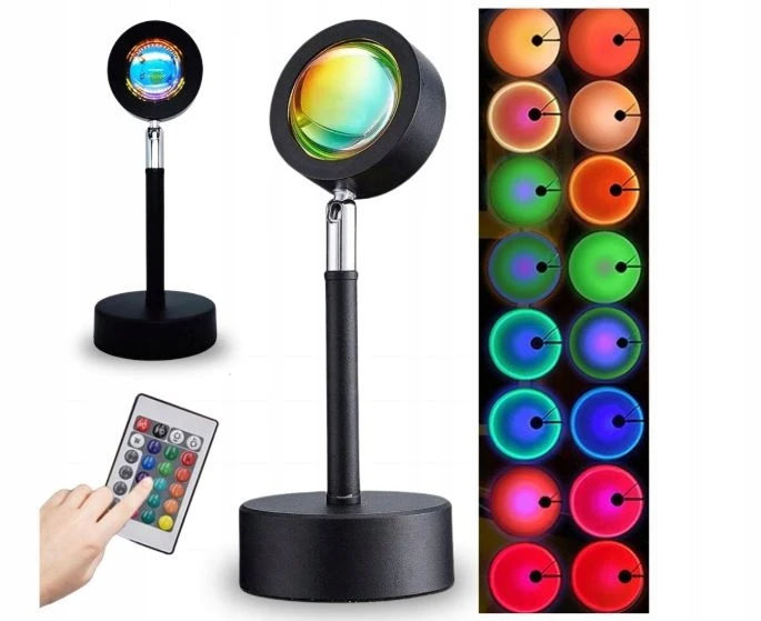 LEMPAS LEMPAS PROJEKTORIUS SAULĖLYDŽIO SAULĖS IMITACIJA + RGB NUOTOLINIO KONTROLĖ