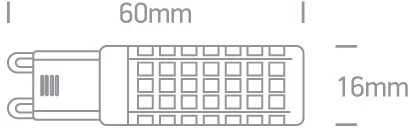 5W LED lemputė, dimeriuojama, G9, 3000K, 7106ALGD/W