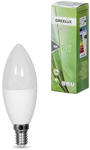 LED C37 8W E14CH 640lm 3000K