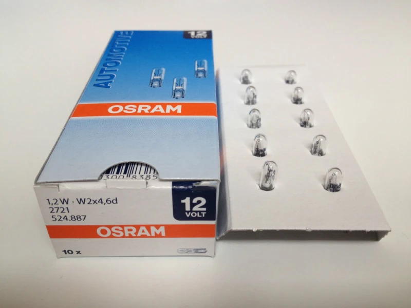 OSRAM Automobilinė lemputė 1.2W 12V W2x4.6D 1vnt