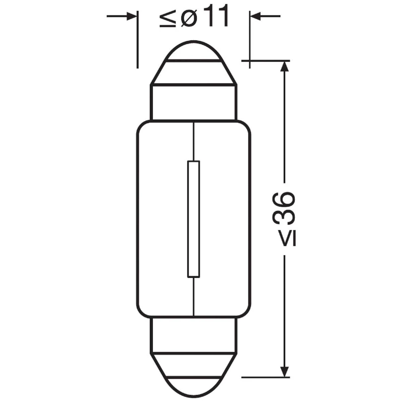 OSRAM Automobilinė lemputė 5W 24V CV8.5-8 1vnt