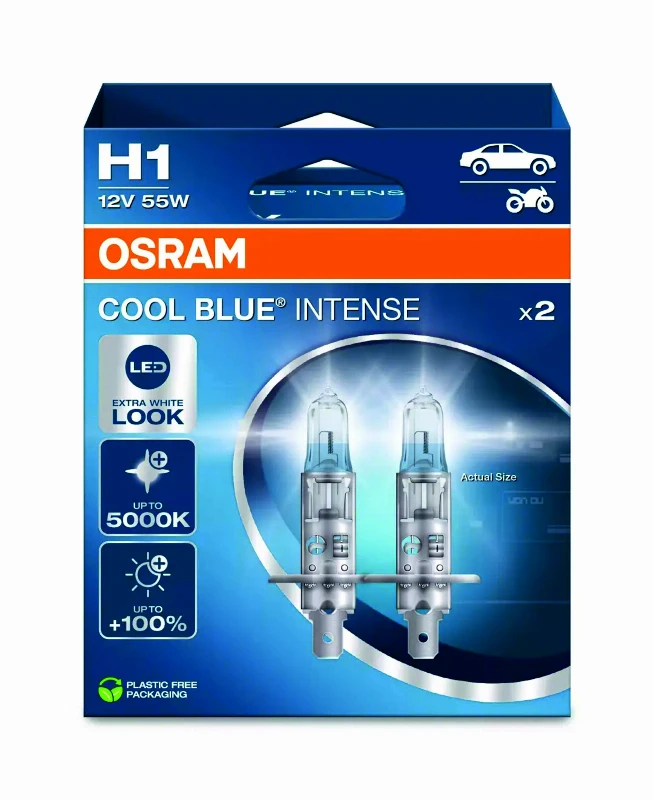 Mėlyna Lemputė OSRAM H1 COOL Mėlynas INTENSE 55W 12V P14,5S
