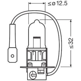 OSRAM Automobilinė lemputė H3 55W 12V PK22S 1vnt