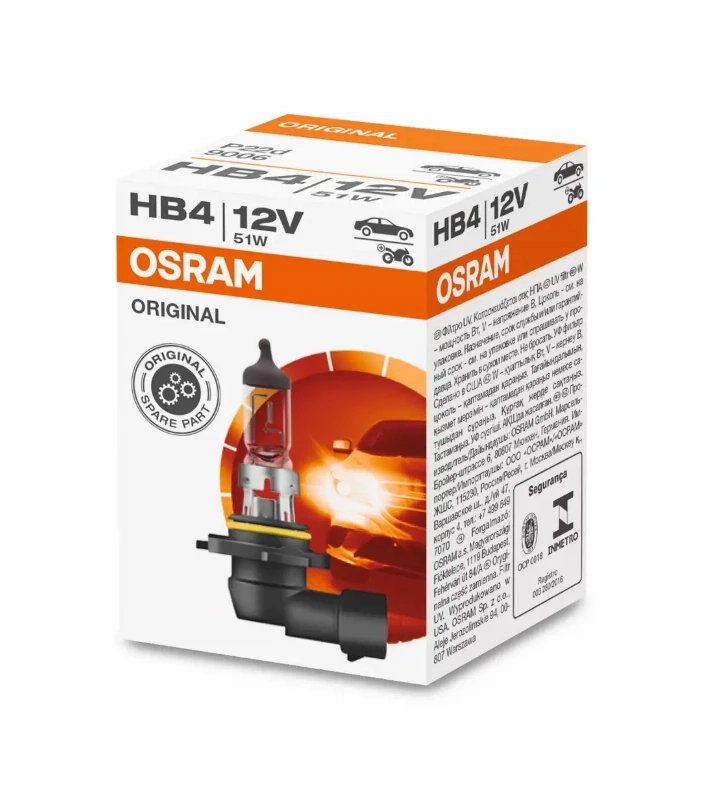 OSRAM Automobilinė lemputė HB4 51W 12V P22D (amerikietiškiems automobiliams) 1vnt