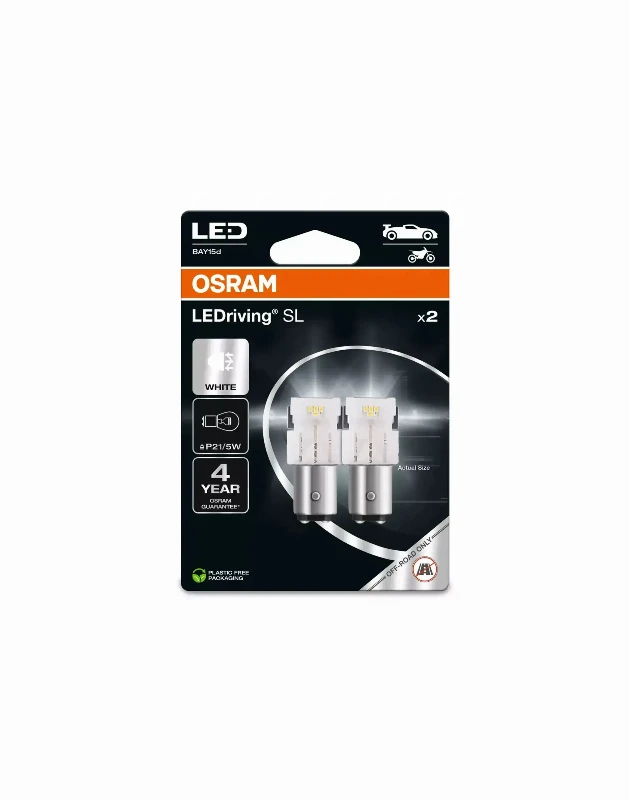 Osram LEDriving SL P21/5W lemputės pakuotėje