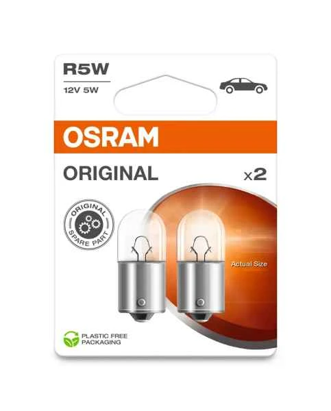 OSRAM Automobilinės lemputės 5W 12V BA15S 2vnt