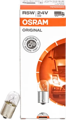 OSRAM Automobilinė lemputė 5W 24V BA15S 1vnt