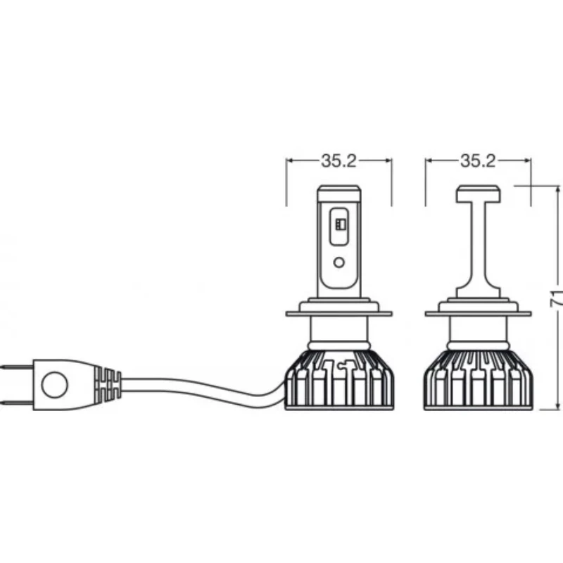 Lemputė OSRAM LED H7, rinkinys 2vnt. 16W 12V