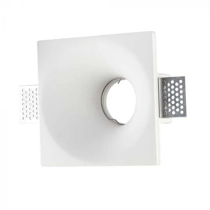 V-tac GU10 lemputės rėmelis, baltas, kvadratinis, gilus, 121x121mm