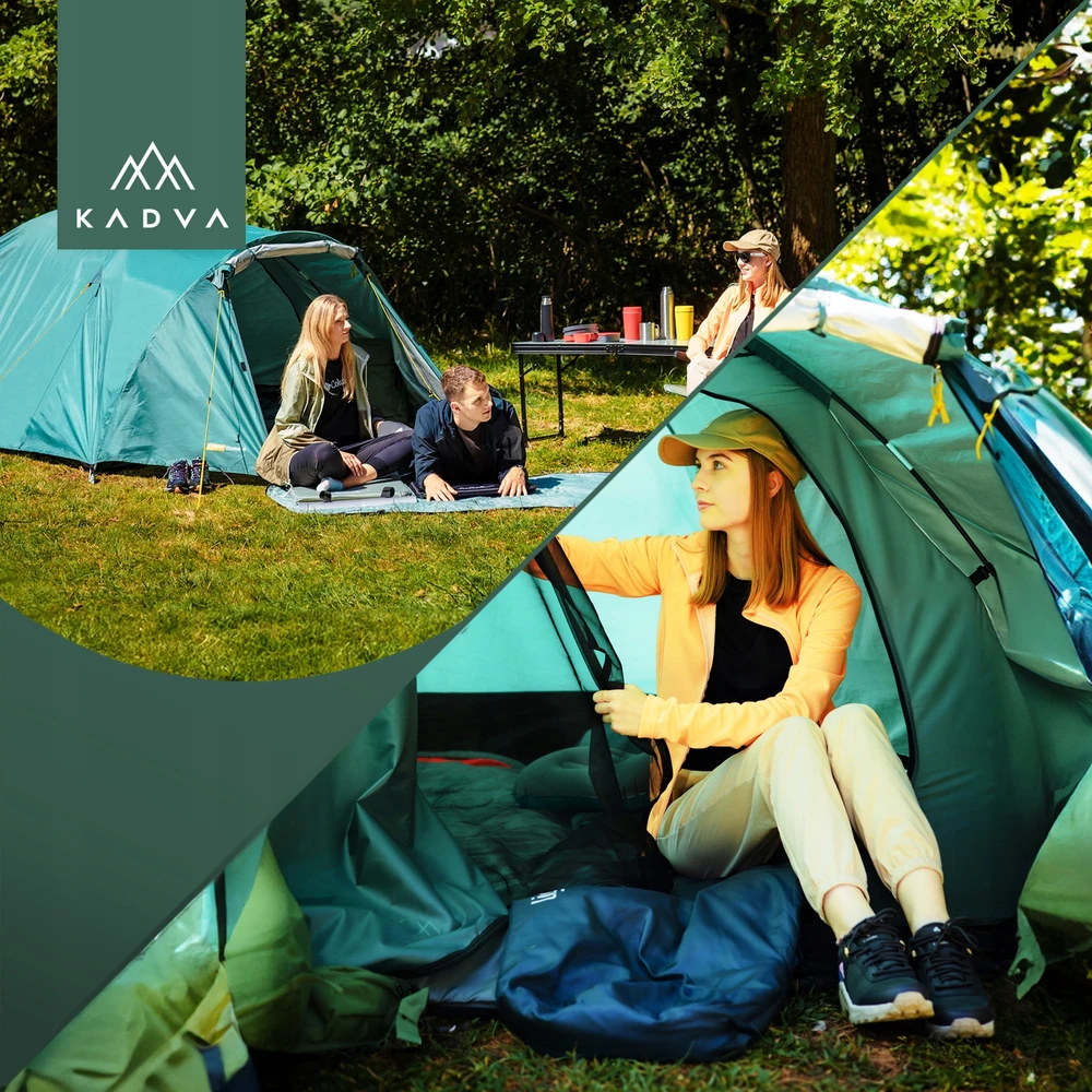 LENGVA 4 ASMENŲ KEMPINGO PALAPINĖ KADVA CAMP Dome, TURISTINĖ, ATSPIRMI VANDENI