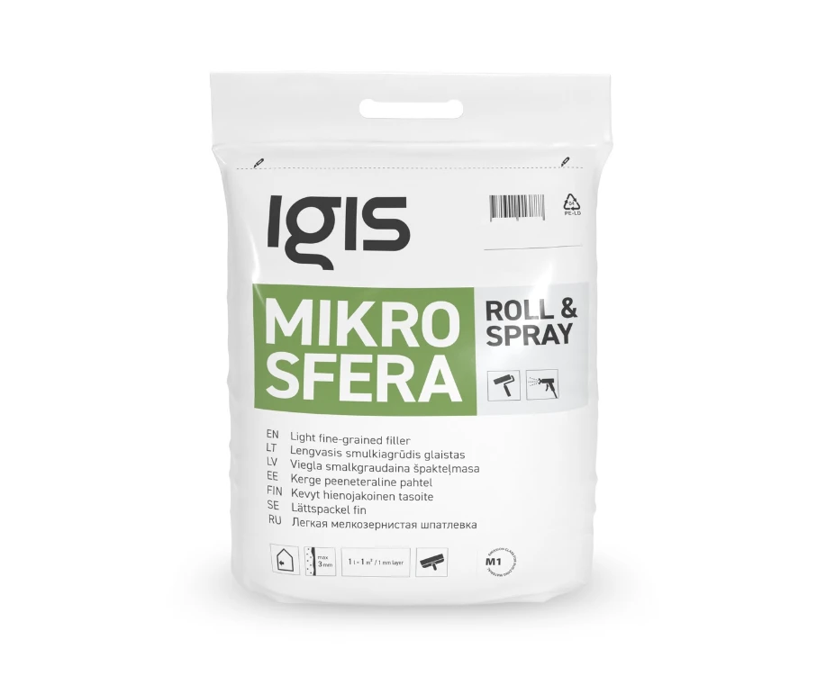 Lengvas smulkiagrūdis glaistas IGIS MIKROSFERA, 15 l