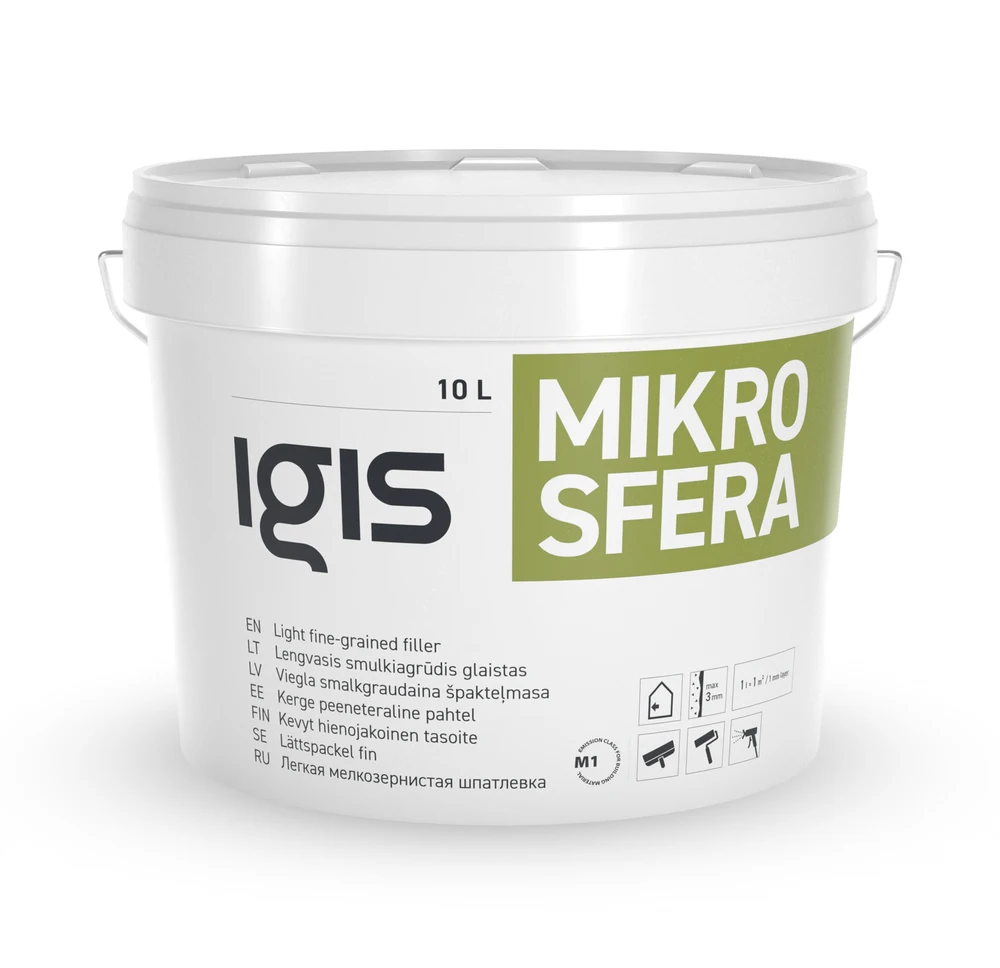 Lengvas smulkiagrūdis glaistas IGIS MIKROSFERA, 15 l