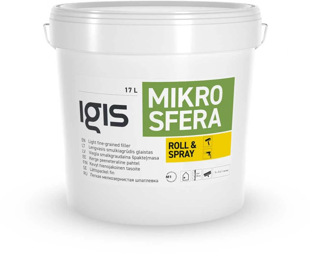 Lengvas smulkiagrūdis glaistas IGIS MIKROSFERA, 15 l