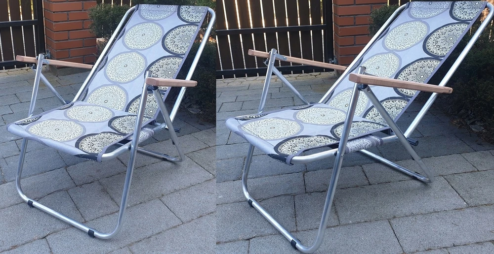 LENKIJOS GAMYBOS PAPLŪDŽIO/SODO KĖDĖS IKI 150 kg - PLIENAS + RANKENA