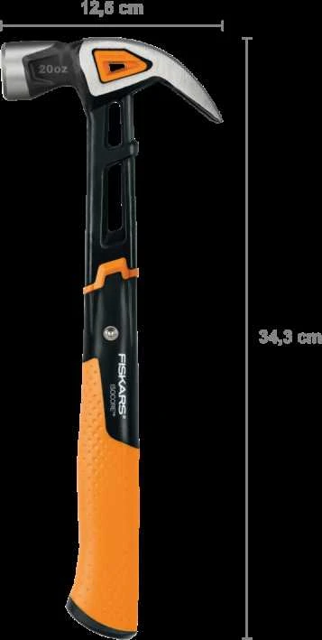 Fiskars IsoCore Universalus plaktukas, lenkta galva L, 20oz