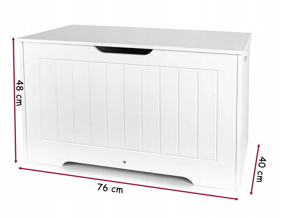 Leomark Decoria Deluxe žaislų lobių skrynia, patvari MDF plokštė, 76x40x48 cm,