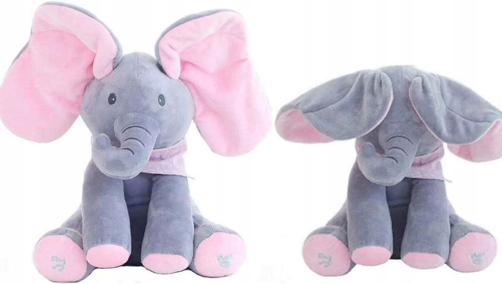 Leopard MASKOTAS groja SINGING ELEPHANT MOVES EARS INTERACTIVE ELEPHANT