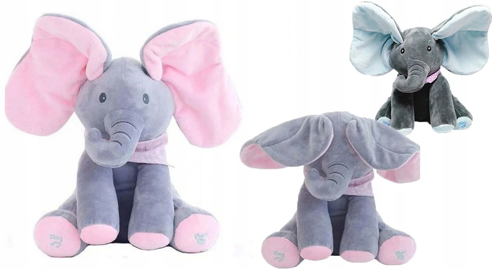Leopard MASKOTAS groja SINGING ELEPHANT MOVES EARS INTERACTIVE ELEPHANT