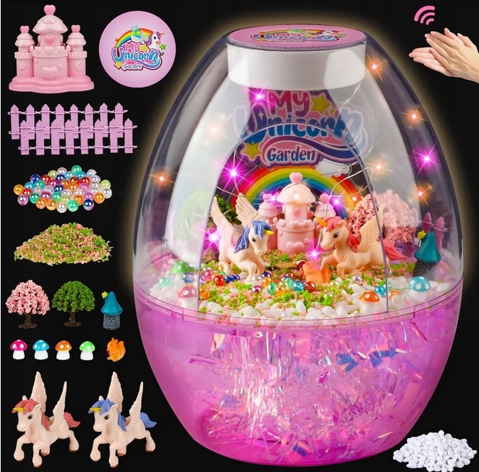 Leopard „Unicorn Creative Set Terrarium Night“ lempa su balso ir jutiklinio valdymo pulteliu