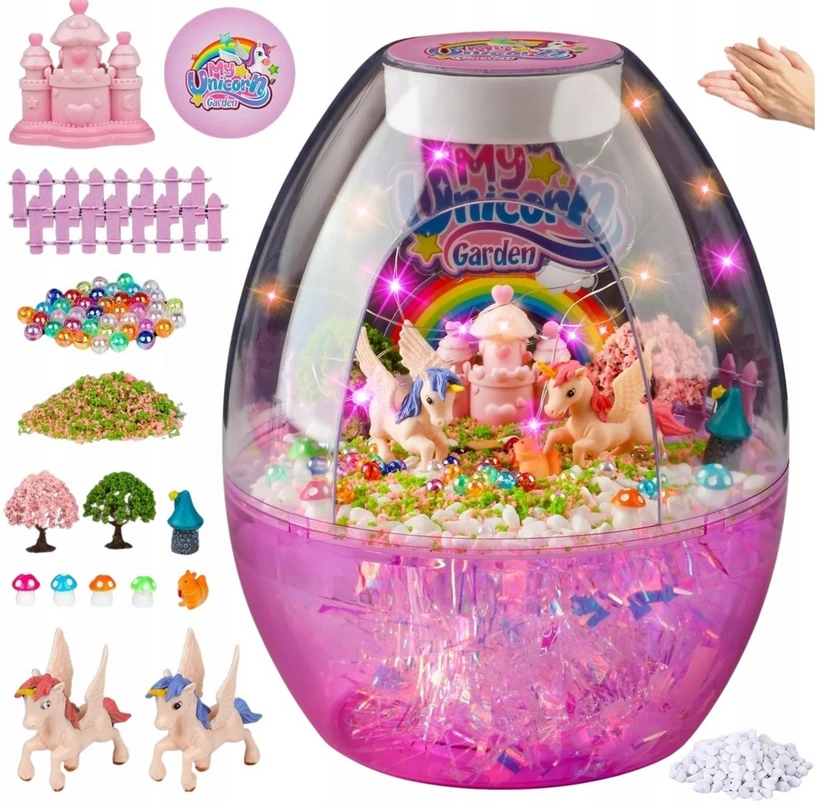 Leopard „Unicorn Creative Set Terrarium Night“ lempa su balso ir jutiklinio valdymo pulteliu