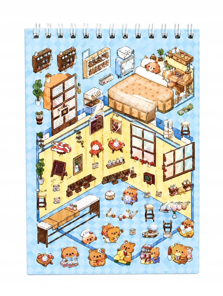 Letilo 3D Capybara Scrapbook Roombox DIY Mini House Miniatiūrinis namas x8