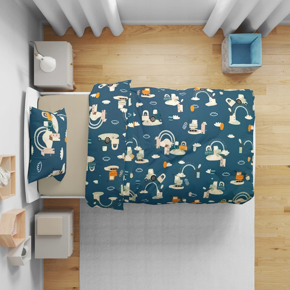 Letto Patalynė 80x160 + 40x60 DZIECIĘCA DO ŁÓŻECZKA BAWEŁNIANA 160x80 TRAKTORY