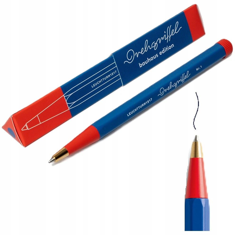 Leuchtturm1917 Drehgriffel Bauhaus tušinukas Mėlyna ir raudona