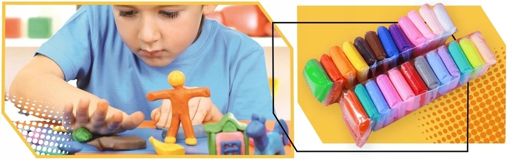 Lewer 96 Vnt. RINKINYS Plastilinas SENSO POLYMER CAY putplastis DOVANA VAIKAMS