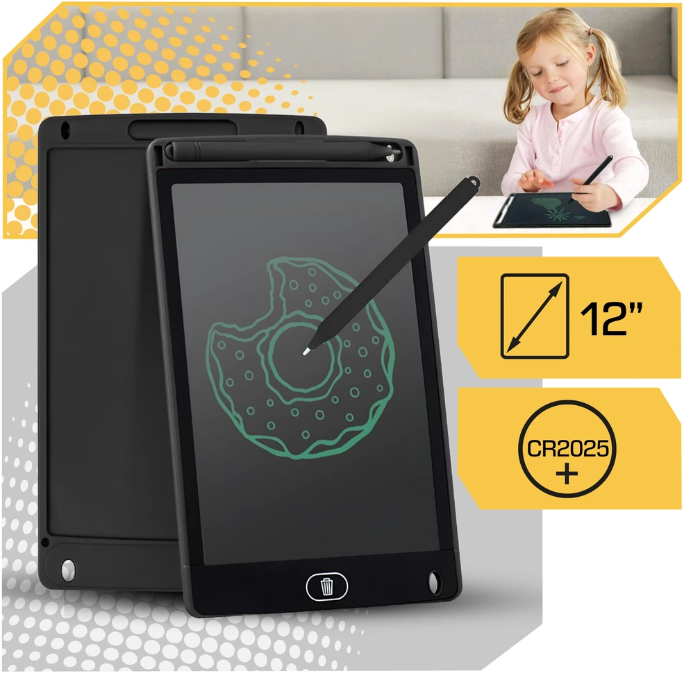 Lewer GRAFINĖ LENTELĖ, SKIRTA PIEŠTI SU RANKINE LCD PLOKTE 12 colių Juodas XXL