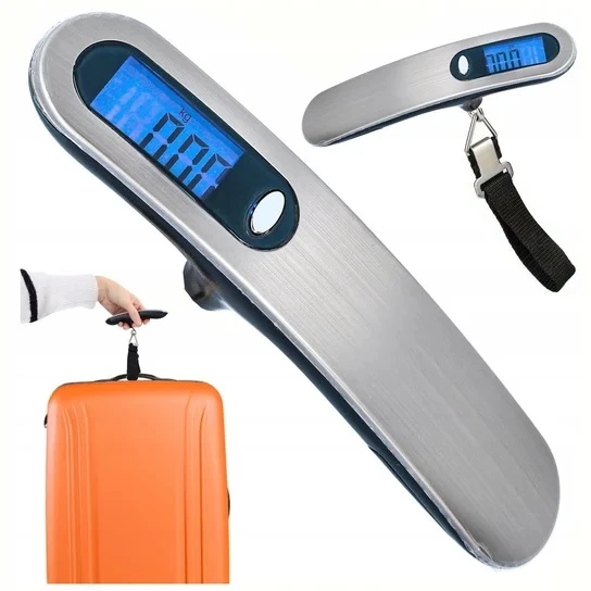 Lewer HOOK TRAVEL BAGAŽO svarstyklės, TURISTAS, ORO UOSTAS, RANKINIS LCD, IKI 50KG