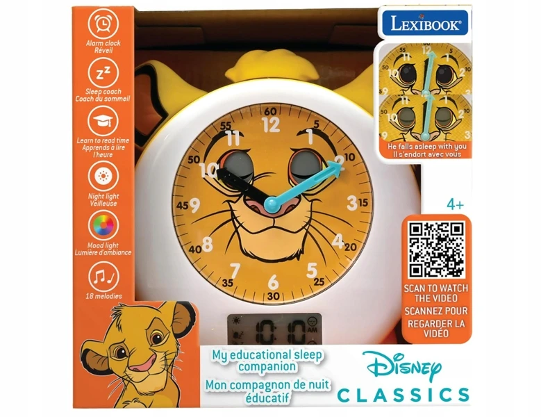 Lexibook Simba Król Lew Žadintuvas - Laikrodis su melodiami i światłem vaikams