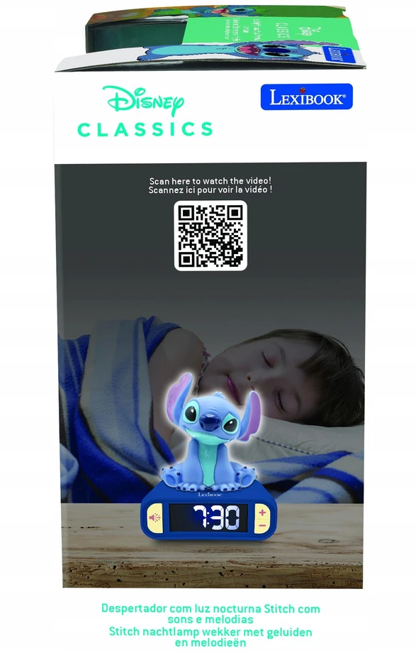 Lexibook Skaitmeninis žadintuvas su Stitch 3D naktiniu apšvietimu