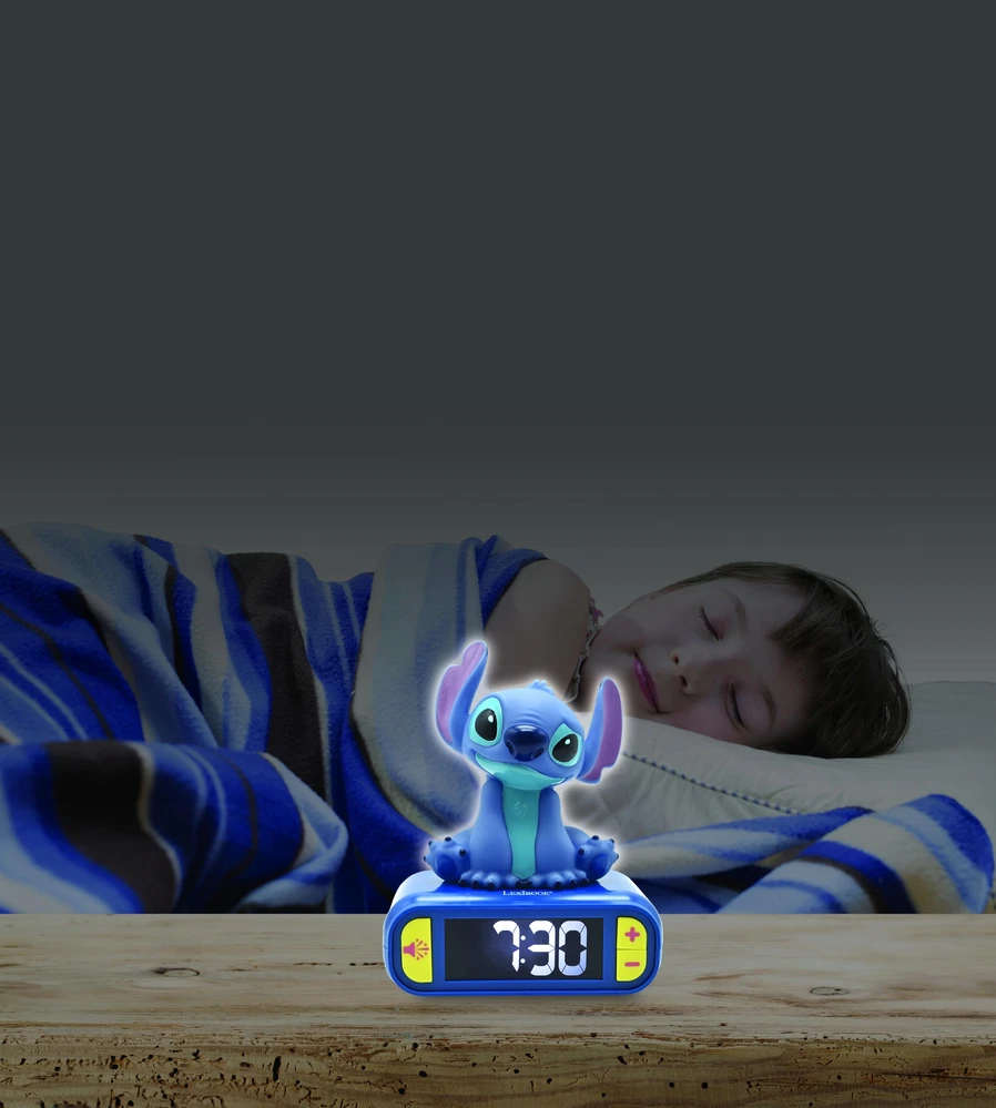 Lexibook Skaitmeninis žadintuvas su Stitch 3D naktiniu apšvietimu