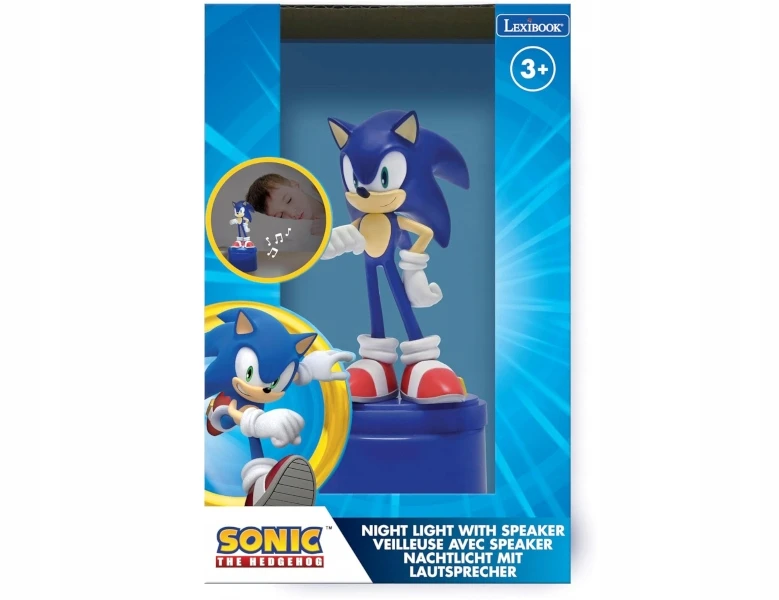 Lexibook Sonic The Hedgehog 3D naktinė lempa su garsiakalbiu vaikams