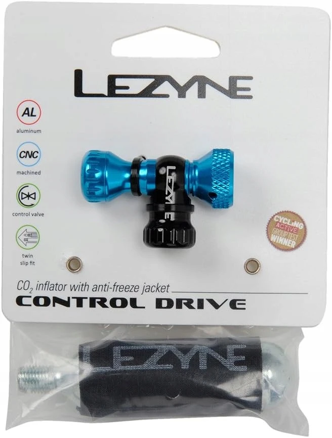 Lezyne CONTROL DRIVE CO2 pompa 16g mėlyna + KASETĖ