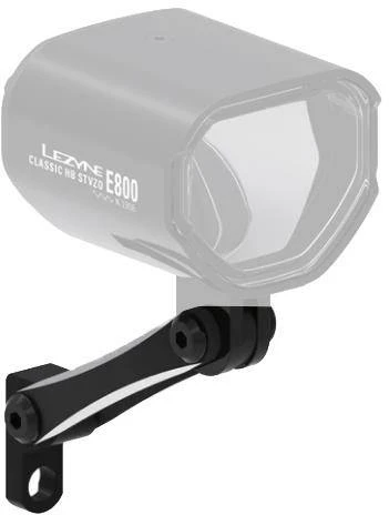 Lezyne E-Bike Aluminum Fork Mount šviesos laikiklis - juodas, aliuminis