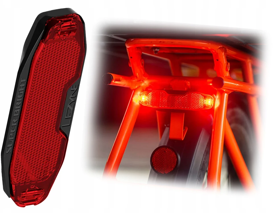 Lezyne E-bike Super Bright Stvzo E12 galinis žibintas, juodas