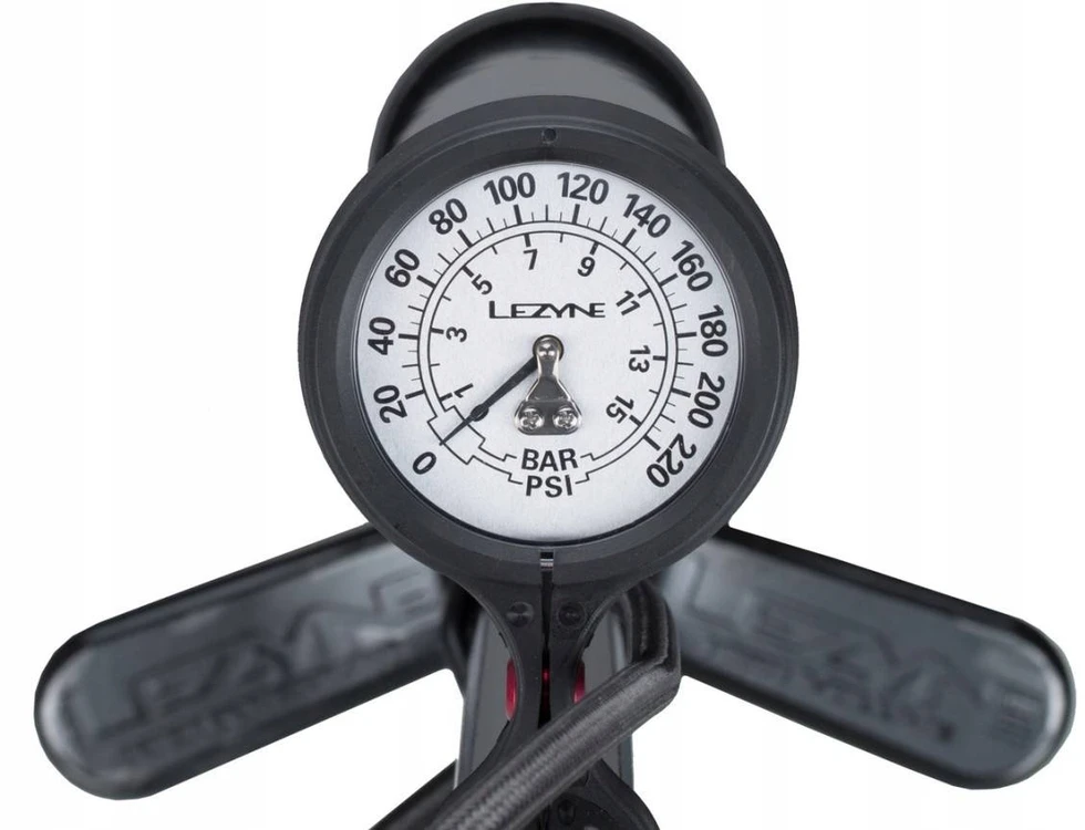 Lezyne Pressure Over Drive Abs-1 Pro grindinė pompikė, 220psi, juoda