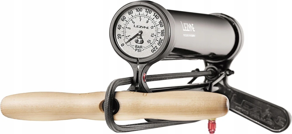 Lezyne Pressure Over Drive Abs-1 Pro grindinė pompikė, 220psi, juoda