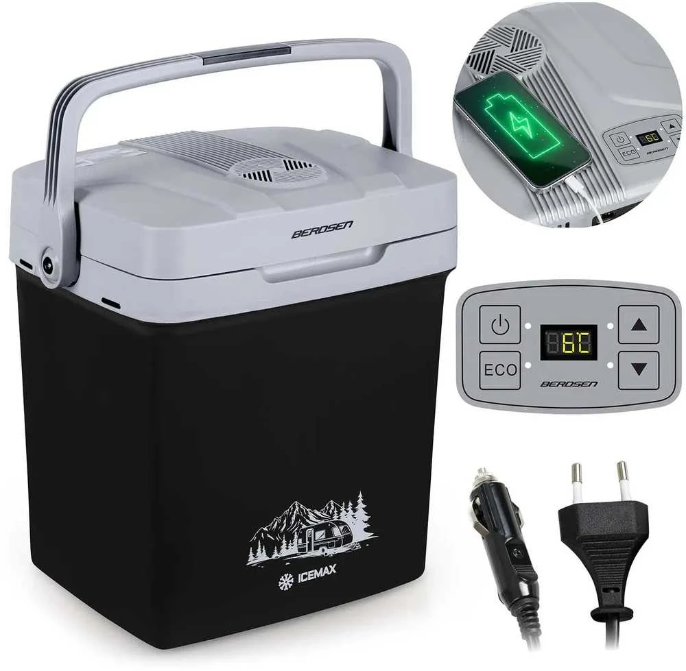 LG „Berdsen Icemax“ 26 litrų ECO režimo kelioninis aušintuvas – juodas