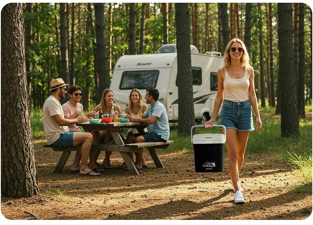 LG „Berdsen Icemax“ 26 litrų ECO režimo kelioninis aušintuvas – juodas