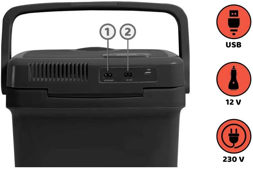 LG „Berdsen Icemax“ 29 litrų kelioninis aušintuvas ECO režimu – juodas