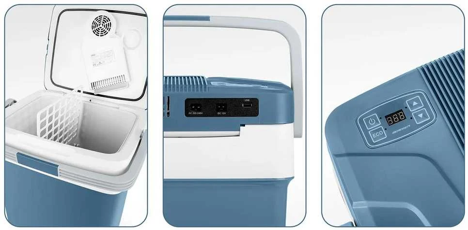 LG „Berdsen Icemax“ 29 litrų kelioninis aušintuvas ECO režimu – mėlynas