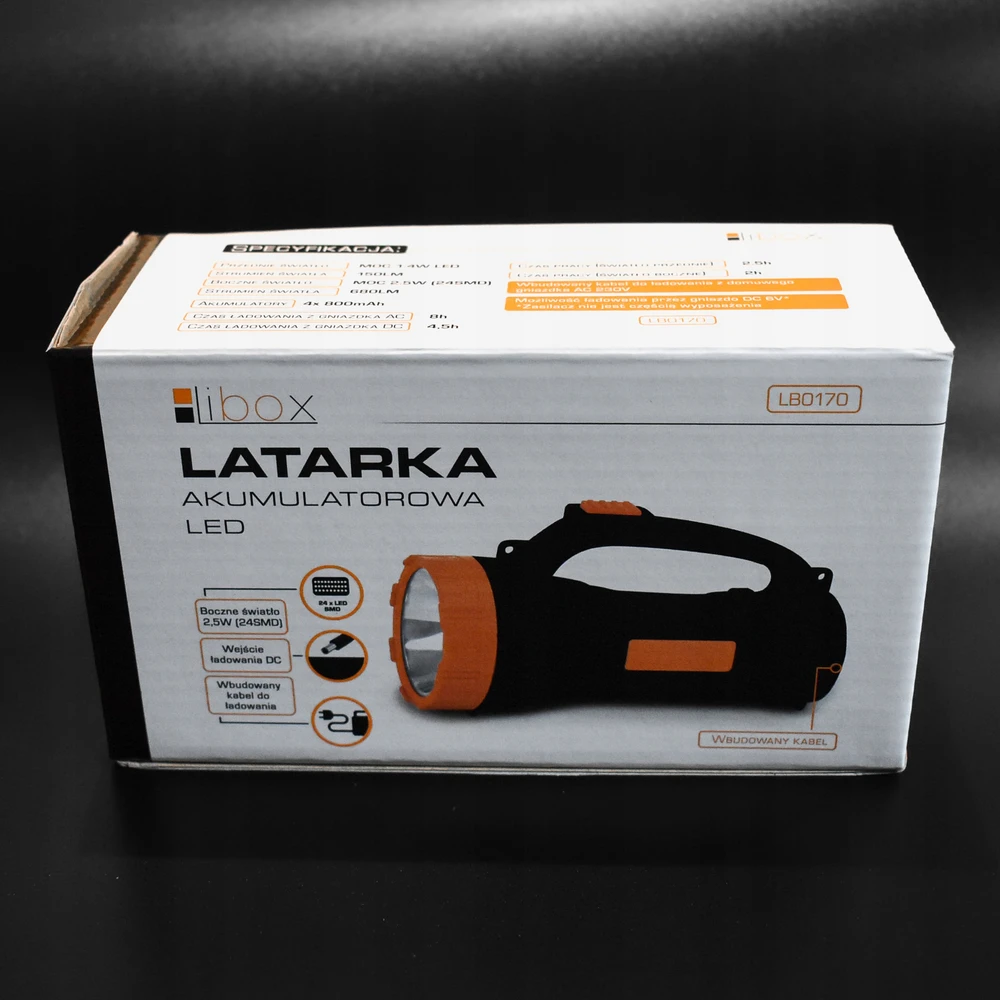 Libox Įkraunamas LED žibintuvėlis