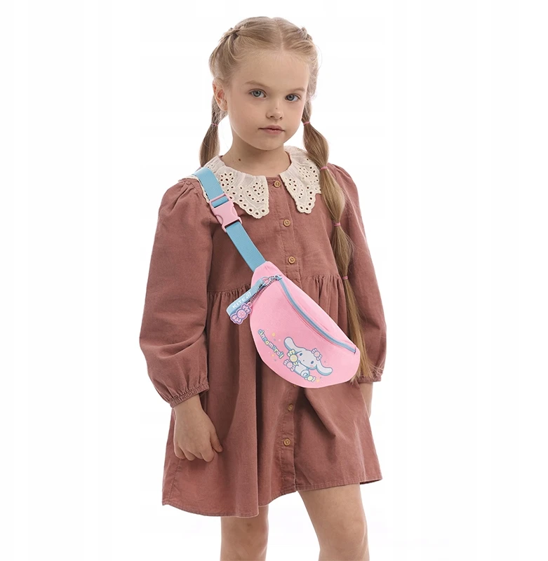 Liemens krepšys mergaitėms, reguliuojamas dirželis, rožinis Cinnamoroll Kite